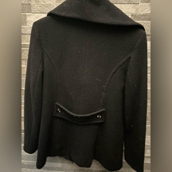 Women’s Black Wool Coat - Picture 2 of 4